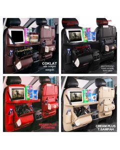 car seat organizer dengan meja lipat - Hitam TanpaMeja