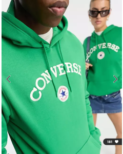 Converse collegiate hoodie in green